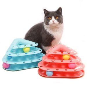 Pets-Interactive-Toys-Cats-Three-tier-Turntable-Pet-Intellectual-Track-Tower-Funny-Cat-Toy-Plate-Training